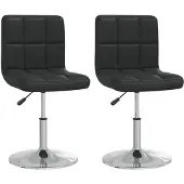 vidaXL Esszimmerstühle 2 Stk. Schwarz Kunstleder