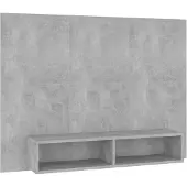 vidaXL TV-Wandschrank Betongrau 120x23,5x90 cm Holzwerkstoff