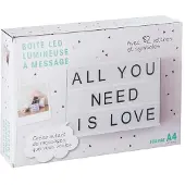 Atmosphera Luminous Message Box 30x22x5.5 Cm Weiß