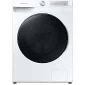 Samsung WD80T634DBH, Frontlader, Freistehend, Weiß, Links, Drehregler, Diamond drum
