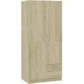 vidaXL Kleiderschrank Sonoma-Eiche 80x52x180 cm Holzwerkstoff