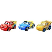 Mattel Disney Pixar Cars Disney-Pixar Cars Mini-Racers 3er-Pack Sortiment, kompakt, authentisch, Auto, 3 Jahr(e), Kunststoff, Metall, Gemischte Farben