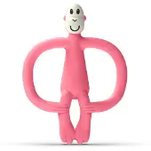 Matchstick Monkey Monkey Teether Beißring mit 2 in 1 Bürste Pink 1 St.