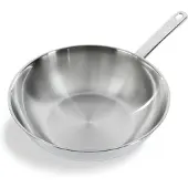 BK Bright 18/10 Edelstahl Wokpfanne Ø 28 cm, Professionelles Kochen, Unbeschicht
