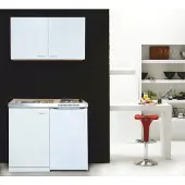 Respekta Küche Miniküche Singleküche Küchenzeile Pantry Weiß Levin 100 cm