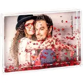 Zep Shake Frame Heart, Acrylic, Plastic, Red, Transparent, Picture frame set, 10 x 15 cm, Rectangular, Landscape/Portrait