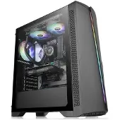 Thermaltake H350 TG RGB, Midi Tower, PC, Schwarz, ATX, micro ATX, Mini-ITX, SPCC, Gehärtetes Glas, Gaming