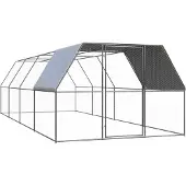 vidaXL Outdoor-Hühnerkäfig 3x8x2 m Verzinkter Stahl