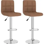 vidaXL Barhocker 2 Stk. Braun Stoff