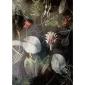 Overig Vliestapete "Digitaldruck Vlies - Night Flowers - Größe 200 x 280 cm" bedruckt glatt Wohnzimmer, Schlafzimmer