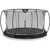 Exit Black Edition Trampolin ø427cm, Bodentrampolin, Rund, für Kinder, Schwarz