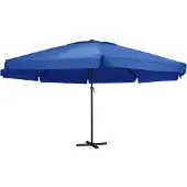 vidaXL Sonnenschirm mit Aluminium-Mast 600 cm Azurblau