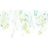 Overig Vliestapete "Digitaldruck Vlies - Summer Leaves - Größe 350 x 250 cm" bedruckt glatt Wohnzimmer, Schlafzimmer