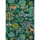 Overig Vliestapete "Digitaldruck Vlies - Happy Jungle - Größe 200 x 280 cm" bedruckt glatt Wohnzimmer, Schlafzimmer
