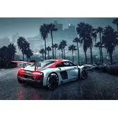 Komar Fototapete "Audi R8 L.A. - Größe 368 x 254 cm" bedruckt glatt Wohnzimmer, Schlafzimmer