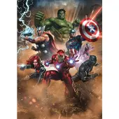 Overig Vliestapete "Digitaldruck Vlies - Avengers Superpower - Größe 200 x 280 cm" bedruckt glatt Kinderzimmer