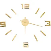vidaXL 3D-Wanduhr Modernes Design Golden 100 cm XXL