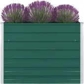 vidaXL Hochbeet 100 x 100 x 77 cm Verzinkter Stahl Grün