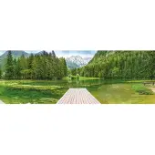Overig Fototapete "Green Lake - Größe 368 x 127 cm" bedruckt glatt Wohnzimmer, Schlafzimmer