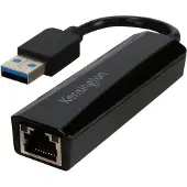 Kensington UA0000E USB-A-Ethernet-Adapter – schwarz, Kabelgebunden, Schwarz