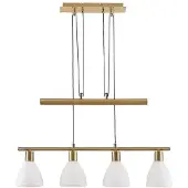 LINDBY - Klassisch I Antik Klassieke hanglamp messing - SimeonI 4-flammig I Wohnzimmer I Schlafzimmer - Stahl Länglich - LED geeignet E14