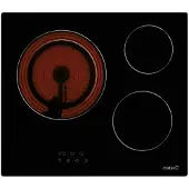 CATA TD 6003, Schwarz, Integriert, 59 cm, Keramik, 3 Zone(n), 3 Zone(n)