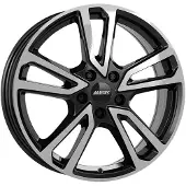 Alutec 17 Zoll Alufelge Tormenta 17"x7" 5x114.3 PCD ET40 66.10mm Felge Matt Schwarz Frontpoliert