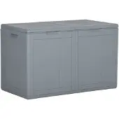 vidaXL Garten-Aufbewahrungsbox 180 L Grau PP-Holzoptik
