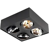 QAZQA - Modern Design-Spot I Spotlight I Deckenspot I Deckenstrahler I Strahler I Lampe I Leuchte schwarz quadratisch 4-flammig Spotbalken-flammig - Kaya I Wohnzimmer I Schlafzimmer - Aluminium Rechte