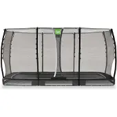 Exit Allure Classic Trampolin 244x427cm, Bodentrampolin, Rechteckig, für Kinder, Schwarz