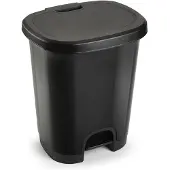 PlasticForte Treteimer - schwarz - Kunststoff - 27L - 45 cm