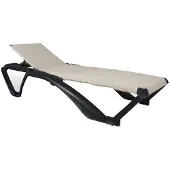 Resol MARINA CLUB Sonnenliege Outdoor Set 2 Dunkelgraue Struktur - Beige Textilene