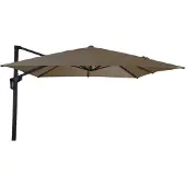 Lesli Living Ampelschirm incl. Kreuzfuß-Ständer "Libra" Taupe 2,5x2,5m