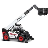 Bburago 18-32088 - Spielzeugfahrzeug - Bobcat T40.180SLP Teleksoplader (mit Plattform, Maßstab 1:50)