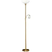 LINDBY Stehlampe Elaina, Leselicht, messing, 183 cm, E27