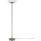 LINDBY LED Deckenfluter Ragna , dimmbar, alu / grau / zink, für Wohn- / Esszimmer, Glas, Modern, LED Stehlampe
