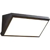 LINDBY Abby Außenwandleuchte Dark Grey/White - , Abby, Schwarz, für Balkon, Kunststoff, Modern