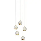 LUCANDE Glas Hängelampe Hayley , klar / transparent, für Wohn- / Esszimmer, Glas, Modern, Pendelleuchte