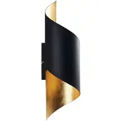 LINDBY Vanni Wandleuchte Black/Gold - , Vanni, dimmbar, Schwarz, für Schlafzimmer, Metall, Modern
