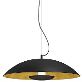 LINDBY Emilienne Pendelleuchte Black/Gold - , Emilienne, dimmbar, Schwarz, für Wohnzimmer, Metall, Modern
