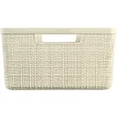 Curver JUTE RECYCLING Aufbewahrungsbox M 12L, 3er-Set, off white