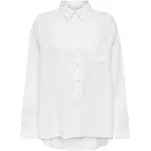 ONLY Longbluse "ONLTOKYO L/S LINEN BLEND SHIRT" mit Leinen