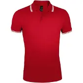 Sol SOLs 00577 | Herren Polo Shirt Pasadena - Farbe: Red/White - Größe: M
