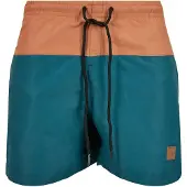 Urban Classics TB1026 - Block Swim Shorts teal/toffee XS