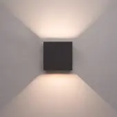 HOFTRONIC™ LED-Wandleuchte Cube 7W 720lm 3000K IP65 Schwarz Up & Downlight