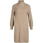 Object Damen Kleider Objmalena L/s Rollneck Dress Noos - Beige - Größe S