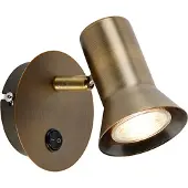 QAZQA Wandstrahler Bronze schwenkbar und neigbar mit Schalter - Karin 1
