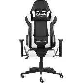 vidaXL Gaming-Stuhl Drehbar Weiß PVC