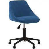vidaXL Bürostuhl Drehbar Blau Samt