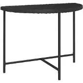 vidaXL Gartentisch Schwarz 100x50x75 cm Poly Rattan
